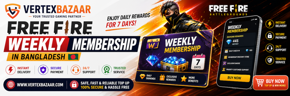 Buy Free Fire Weekly Membership in Bangladesh – Fast & Secure