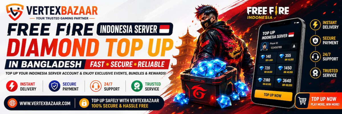 Free Fire Indonesia Server Diamond Top Up in Bangladesh